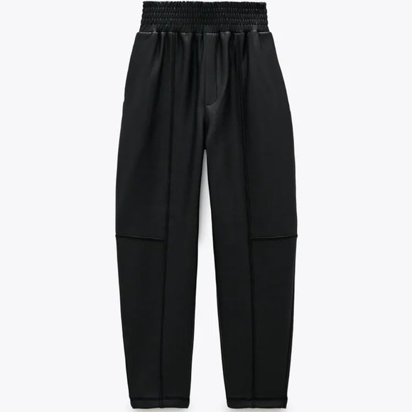 ZARA NEW COATED PANTS BLACK size M - Picture 4 of 8